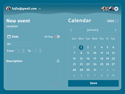 Calendar app calendar design ui ux website