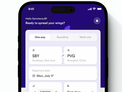 A Flight booking mobile Application ✈️ design figma flight iphone mobile application ui user interface ux