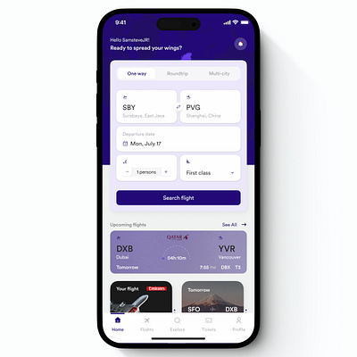 A Flight booking mobile Application ✈️ design figma flight iphone mobile application ui user interface ux