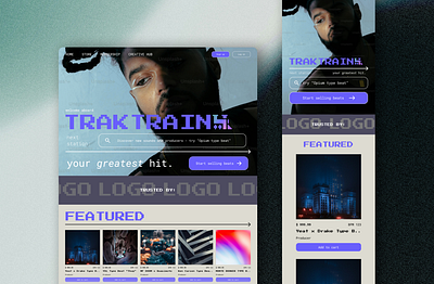 TRAKTRAIN - UI/UX Redesign branding figma minimal music ui ux webpage