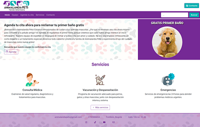 Veterinaria(web) design responsive ux webdesign webpage