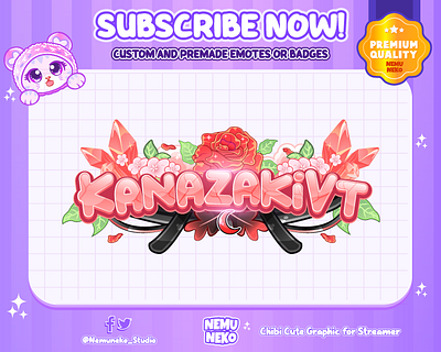 🌹Custom Vtuber Logo Text by Nemuneko Studio🌹