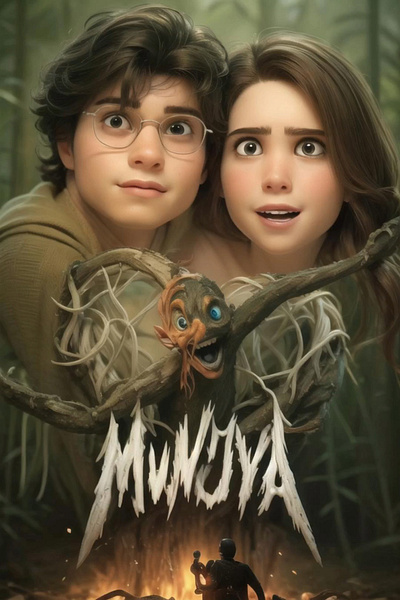 Munjya Movie Poster in Cartoon 3d animation