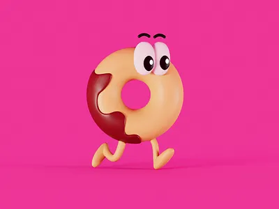 3D Donut Render 3d