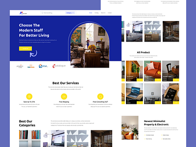 Furniture Landing Page furniture landing page ui ux