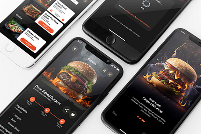Food ordering application logo mobile app ui