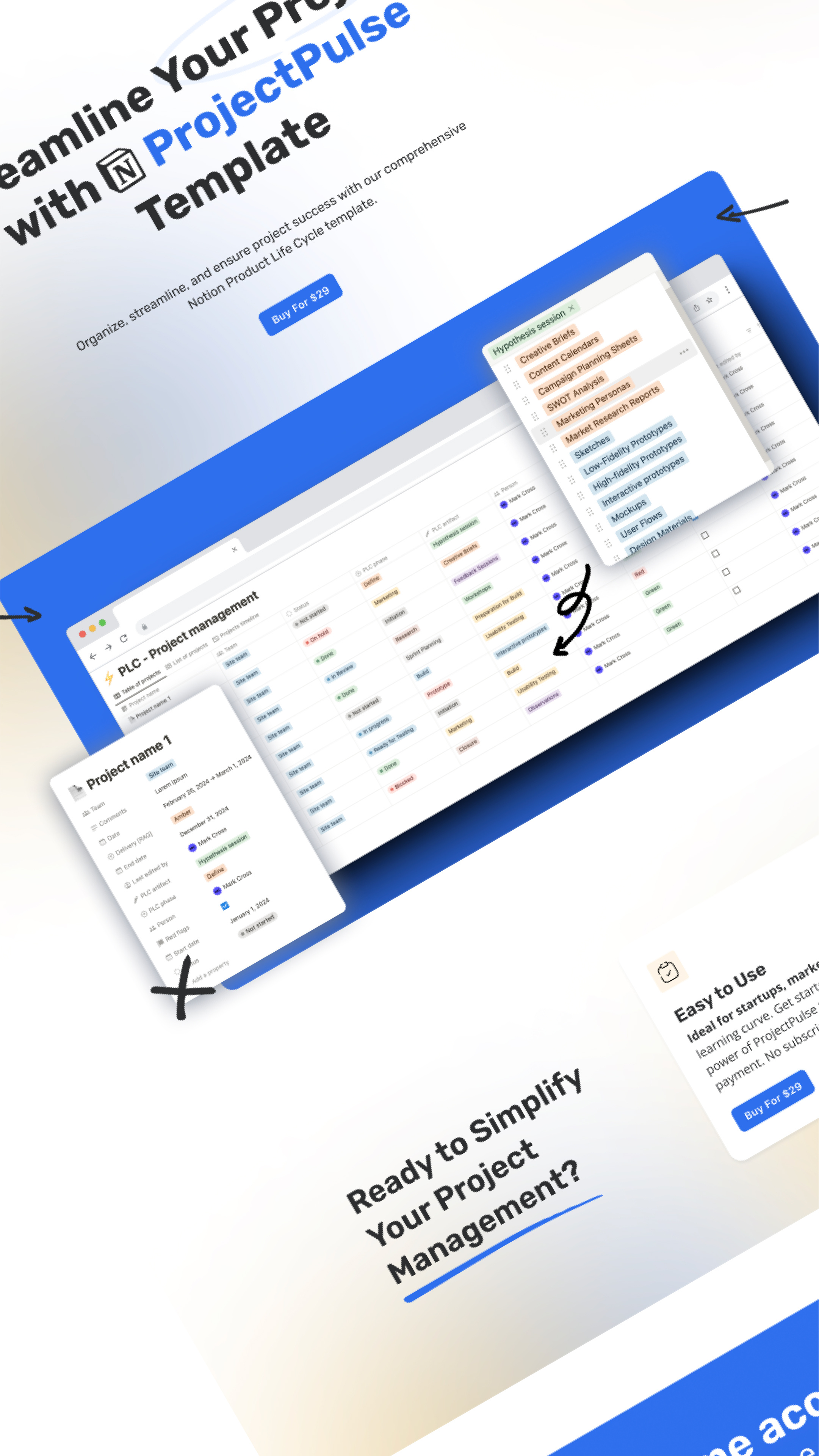Project Pulse agency branding notion template webdesign webdesigner webflow