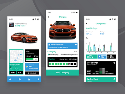 Electric Car Mobile App Design app design electric car app electric car app design electric car app ui electric car mobile app ev app ev car app mobile app design ui