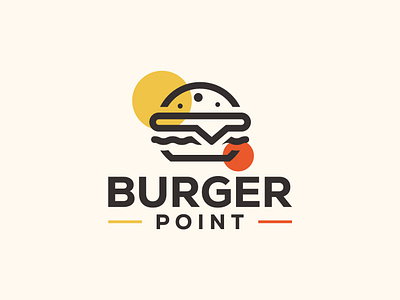 Burger Point Minimal Logo Branding brand identiy branding burger branding burger logo burger point creative logo graphic design logo logo design minimal logo design minimalist modern logo social media posts