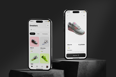 Nike Sneakers Shopping App animation branding motion graphics ui