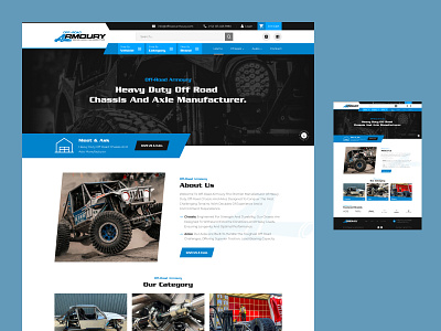 Chassis And Axle Manufacturer Website Design axle chassis creative garage landing page machanic manufacturer responsive ui ux website