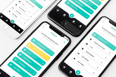 Accident Claims Mobile Application graphic design ui
