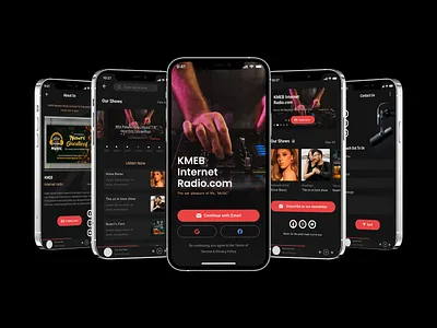 KMEB Internet Radio Mobile App branding graphic design mobile mobile ui ui