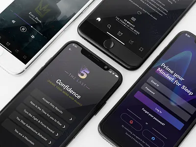 Mind Relaxing Mobile Application graphic design ui