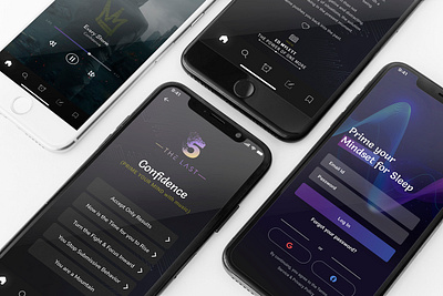 Mind Relaxing Mobile Application graphic design ui