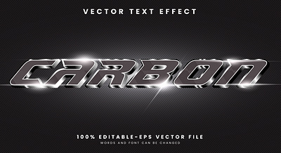 Carbon 3d editable text style Template exclusive