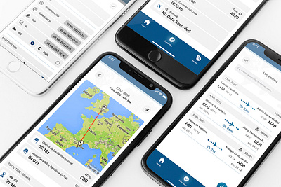 Flight Tracking Mobile Application graphic design ui