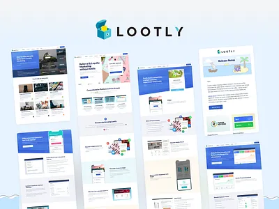 Lootly Product Design admin blue dashboard design figma graphic design rewards app saas design sketch slide deck design style guide ui website design wireframing zeplin
