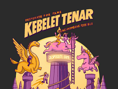 T-Shirt Illustration - Desperate for fame (Kebelet Tenar) design graphic design illustration mockup tshirt vector