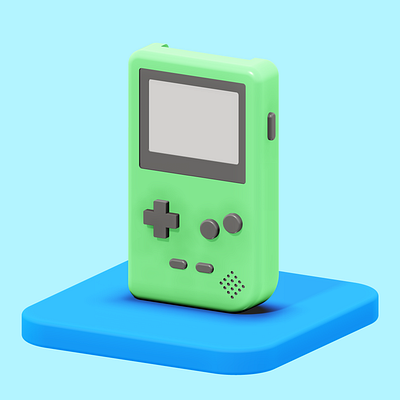 Game Boy - Made with Project Neo 3d adobe gameboy illustration project neo