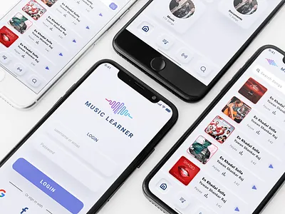 Music Learner Mobile Application graphic design ui
