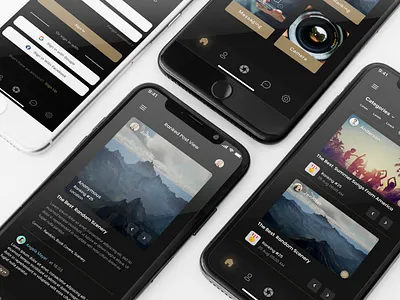 Social Media Mobile Application graphic design ui