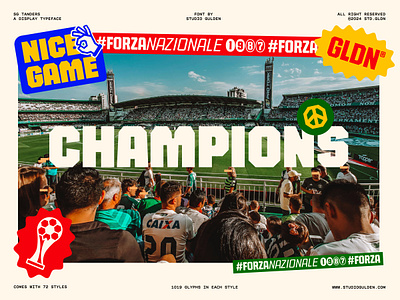 Champions Poster bold branding design display font free font fun graphic design illustration type design typeface typography