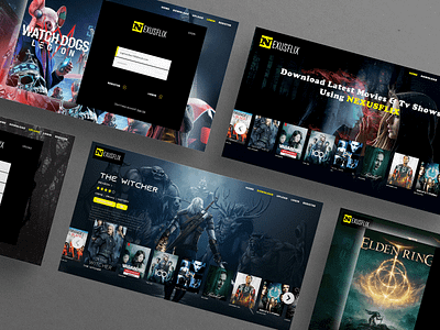 Nexusflix movies streaming website design graphic design ui