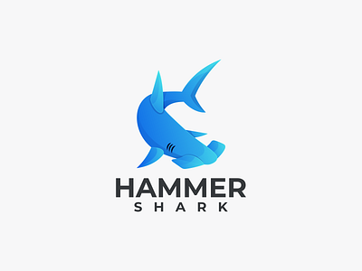 HAMMER SHARK branding design hammer shark icon logo shark shark coloring logo shark logo