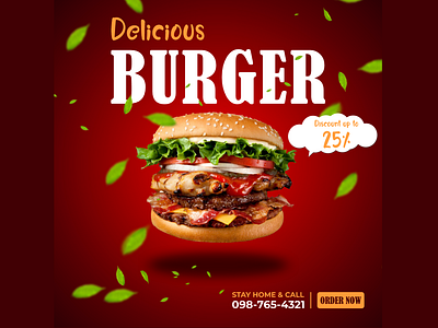 Template Poster Burger business template