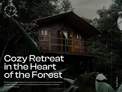 Web Design concept(UX+UI) for Forest hotel clean concept eco ecofriendly first screen forest foresthotel getaway hero hero section home page hotel minimal retreat ui ui ux ux web site webdesign website