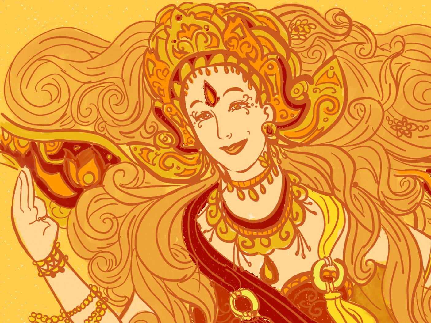 Goddess illustration by Maya on Dribbble