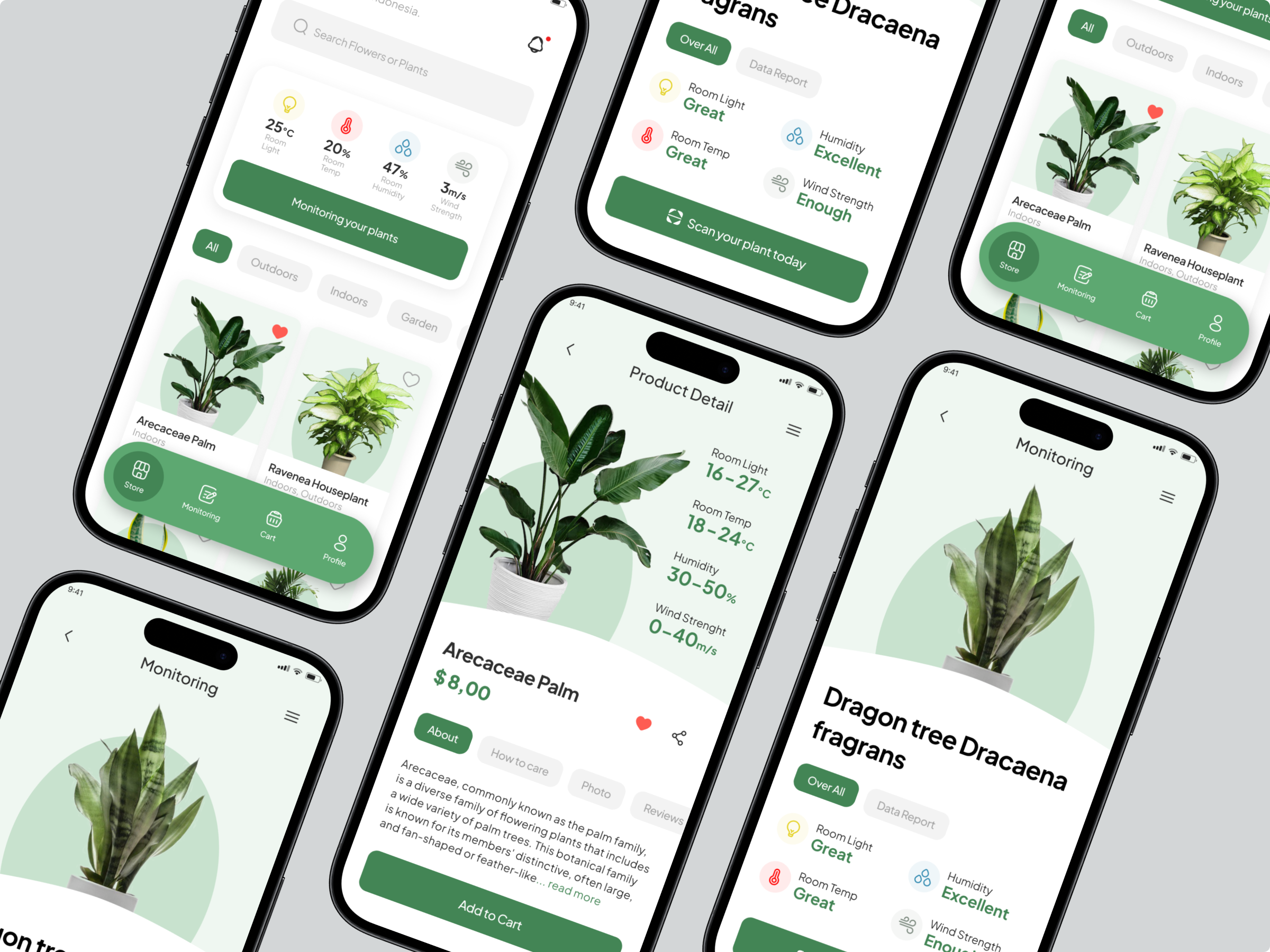 TePlant - Plant Management App app application ecommerce green ios minimal mobile mobile app design nature online shop plant plant app plant shop plant store product shop ui uiux