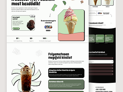 Landing Page Design- Ice Cream Shop figma icecream landingpage neobrutalism product design ui ui design uiux webdesign webshop