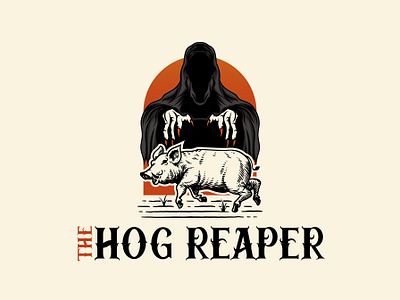 Design an awesome Hunting Logo branding classic game ghost hog hunter identity illustration logo reaper recreation scarry