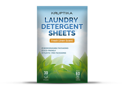 Laundry Detergent Sheet Pack 3d mockup