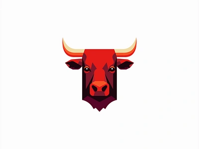 Bull Head Logo angus animal beef branding bull cattle cow design farm geometric identity illustration logo mark ox restaurant sports symbol symmetry vector