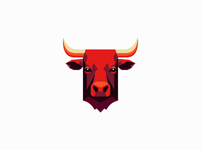 Bull Head Logo angus animal beef branding bull cattle cow design farm geometric identity illustration logo mark ox restaurant sports symbol symmetry vector