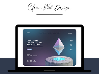 깔끔한 트렌드의 웹 디자인; Clean Trending Web design 3d animation clean design graphic design logo motion graphics ui web