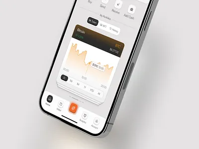 Cure – Crypto Wallet app clean crypto ewallet ios ios design app minimal mobile mobile design app pixelatestudio product design saas stats ui