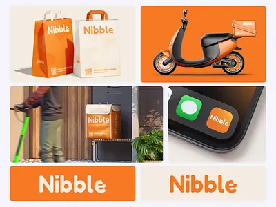 Nibble - Product and Brand Design app brand branding delivery delivery app design logo mobile mobile design phone product