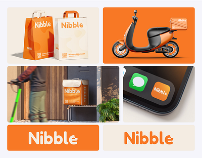 Nibble - Product and Brand Design app brand branding delivery delivery app design logo mobile mobile design phone product