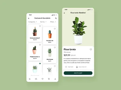 Plant Store app design e commerce ecommerce ecommerce app plants