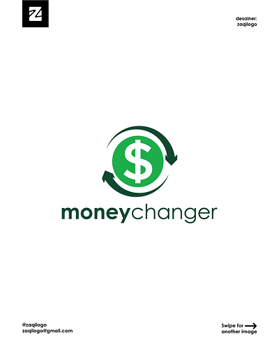 Money Changer Logo changer design dollar graphic design logo logo bank logos logotype modern money money changer logo simple simple logo templates vector