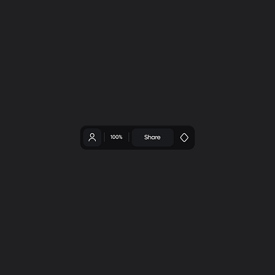 Share Component✨🌑 animation component dark motion graphics product design ui uidesign
