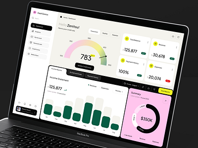 Fintech - Dashboard balance bar chart dashboard design finance graphic payment saas statistic ui web app website