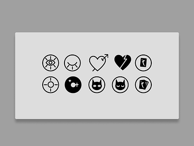 Concept witch icons graphic design icons tarot ui witch