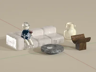 "A symphony for the senses, this red wine." 3d 3ddesign character furniture graphic design illustration