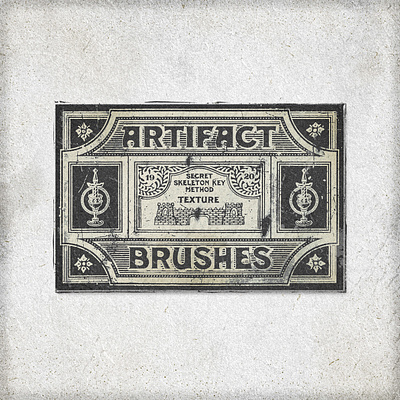 Ephemera Label ancient antique artifact box design brush kit bundle cologne esoteric fonts free fonts matchbox medieval procreate brushes product design product label retro stamp texture brushes vintage label vintage texture