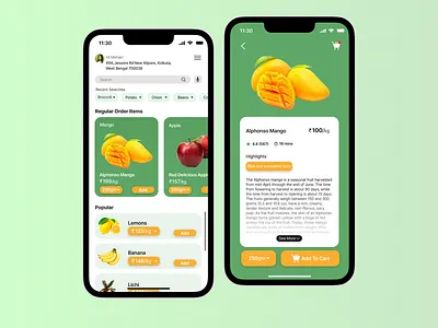 The GrocerBasket App app appdesign branding design e commerce graphic design graphics healthy mobile online productdesign shopping typography ui uiux uix ux
